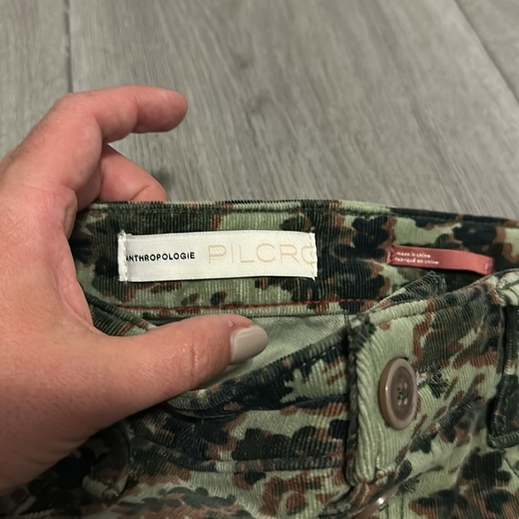 Pilcro Anthropologie Green and Black corduroy Pants size 30 - Picture 5 of 11